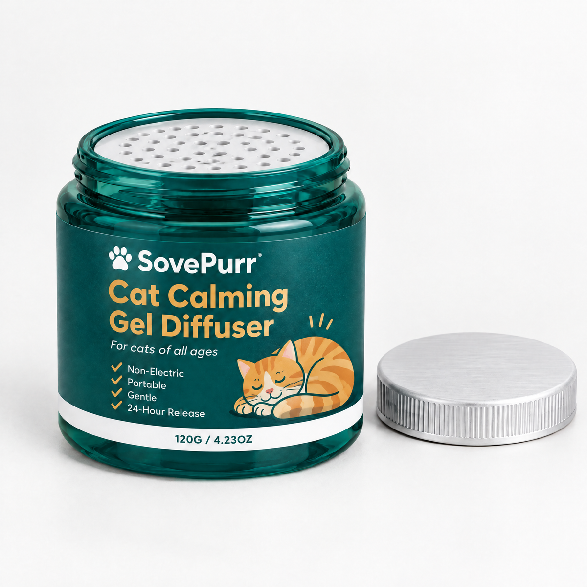 SovePurr Cat Calming Gel Diffuser jar