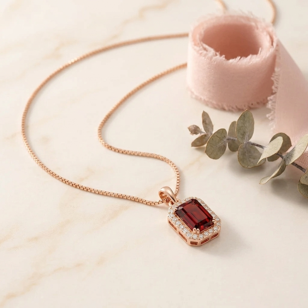 Sove Garnet Necklace